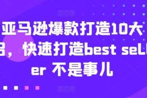 亚马逊爆款打造10大招，快速打造best seller 不是事儿