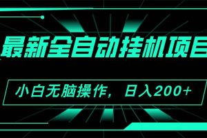 （11547期）2024最新全自动挂机项目，看广告得收益 小白无脑日入200+ 可无限放大