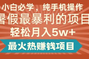 2024暑假最赚钱的项目，小红书咸鱼暴力引流简单无脑操作，每单利润最少500+