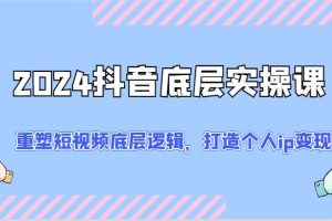 2024抖音底层实操课：重塑短视频底层逻辑，打造个人ip变现（52节）