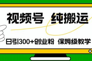 （11827期）视频号纯搬运日引流300+创业粉，日入4000+