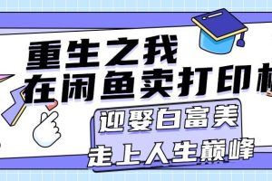 （11681期）重生之我在闲鱼卖打印机，月入过万，迎娶白富美，走上人生巅峰