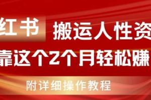 小红书搬运人性资料，有人靠这个2个月轻松赚11w，附教程【揭秘】