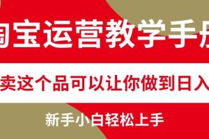 （12351期）淘宝运营教学手册，在淘宝卖这个品可以让你做到日入2000+，新手小白轻…