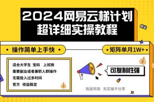 （12525期）2024网易云梯计划实操教程小白轻松上手  矩阵单月1w+