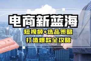 （12677期）商家必看电商新蓝海：短视频+选品策略，打造爆款全攻略，月入10w+