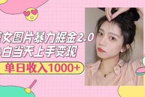 （12695期）美女图片暴力掘金2.0，轻松日入1000+，简单易上手