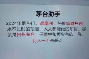 （12990期）魔法贵州茅台代理，永不淘汰的项目，抛开传统玩法，使用科技，命中率极…