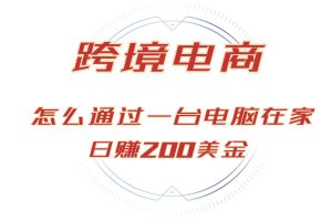 （12997期）日赚200美金的跨境电商赛道，如何在家通过一台电脑把货卖到全世界！