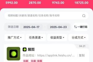 醒图拉新，0 门槛躺赚，五分钟产出爆款，单条视频收入5000+