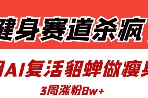 健身赛道杀疯了？我用AI复活貂蝉做瘦身操，3周涨粉8W